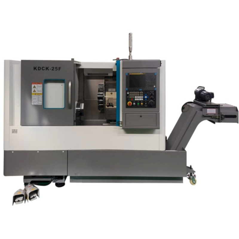 Токарный станок с ЧПУ JET KDCK-25F CNC (Fanuc 0i, гидрав. патрон, 3000 об/мин, деталеуловитель)